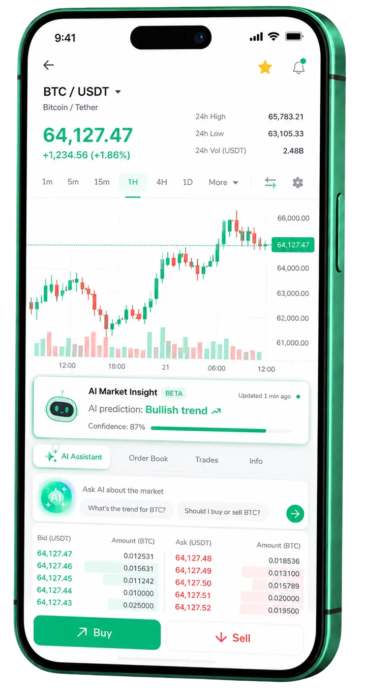 VarnexAi — plataforma móvil Pantalla móvil de trading VarnexAi